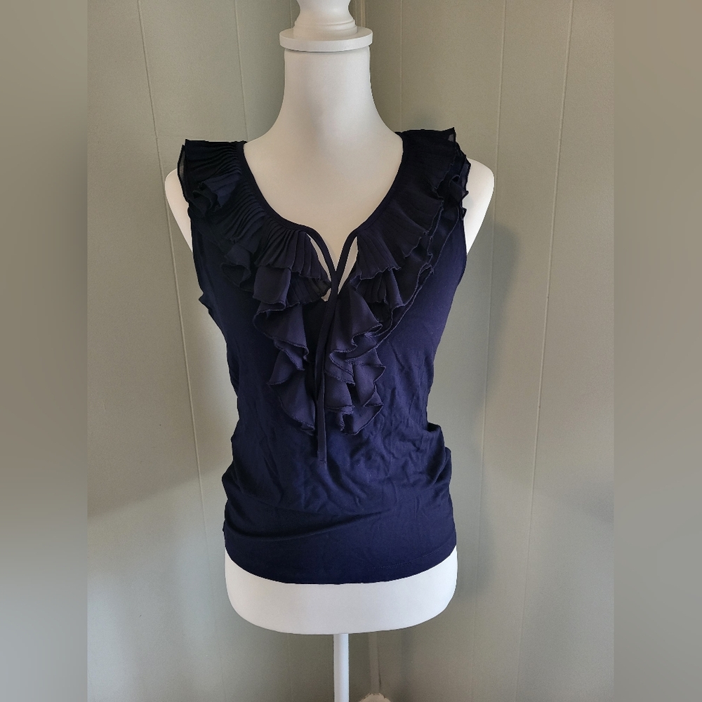 Ralph Lauren Navy Blue Sleeveless Top Size: Small